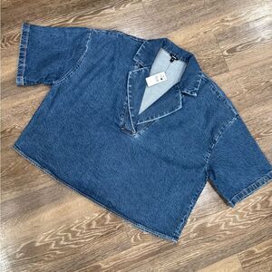 Express Blue Denim Shirt oversized size Large